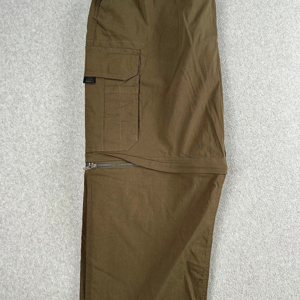 BC Clothing Mens Cargo Convertible Pants Zip Off Legs Khaki‎ Size XXL 30 - Picture 3 of 8
